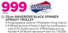 American Tourister 55cm Waverider Black Spinner Upright Trolley