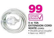 Simple Choice 5m 10A Extension Cord White(CORD)