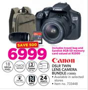 Canon DSLR Twin Lens Camera Bundle 1300D