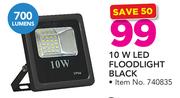 Eurolux 10W LED Floodlight Black 700 Lumens