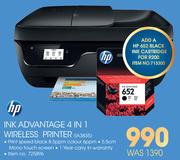 HP Ink Advantage 4 In 1 Wireless Printer IA3835