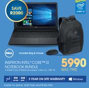 Dell Inspiron Intel Core i3 Notebook Bundle
