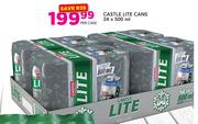 Castle Lite Cans-24x500ml Per Case