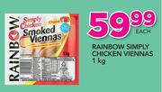 Rainbow Simply Chicken Viennas-1Kg