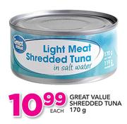 Great value Shredded Tuna-170g