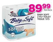 Baby Soft 2 Ply Toilet Tissue 18's-Per Pack