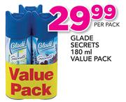 Glade Secrets 180ml value Pack-Per Pack