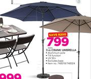 3m Crank Umbrella-Each