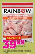 Rainbow Mixed Chicken Portions-1.7Kg Per Pack