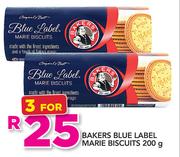 Bakers Blue Label Marie Biscuits-3 x 200g