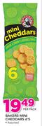 Bakers Mini Cheddars Assorted-6's Per Pack