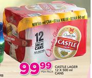 Castle Lager Cans-12 x 500ml Per Pack