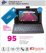 Boost Mobile Striker Play 7" 3G WiFi Tablet Bundle-On My Meg 500 Top Up