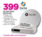 Star Sat HD Decoder Installed