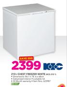 KIC 210Ltr Chest Freezer White KCG 210 1