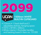 Ucan 1500mm White Built In Cupboard