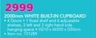 Ucan 2000mm White Built In Cupboard