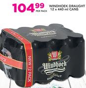 Windhoek Draught Cans-12x440ml Per Pack