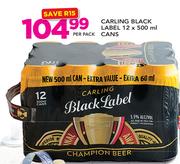 Carling Black Label Cans-12x500ml Per Pack