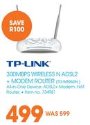 TP-Link 300 MBPS Wireless N ADSL2+ Modem Router TD-W8960N