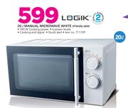 Logik 20Ltr Manual Microwave White P70H20L-SEW