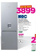 KIC 336Ltr Bottom Freezer Fridge Water Dispenser Metallic KBF634 1 ME WT