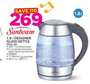 Sunbeam 1.8Ltr Designer Glass Kettle SDGK-180