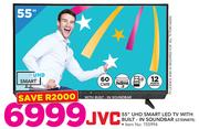 JVC 55" UHD Smart LED TV With Built In Soundbar LT-55N875