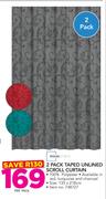 Mainstays 2 Pack Taped Unlined Scroll Curtain-Per Pack