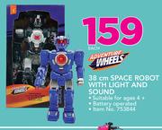 Adventures Wheels 38cm Space Robot With Light & Sound