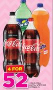 Coca-Cola, Fanta, Sprite Or Stoney 2Ltr-For 4