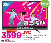 JVC 39" HD LED TV With Built In Soundbar LT-39N350