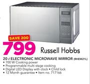 Russell Hobbs 20Ltr Electronic Microwave Mirror RHEM21L