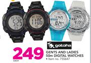 Gotoha Gents And Ladies 50m Digital Watches-Each