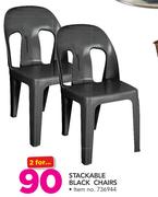 Stackable Black Chairs-For 2