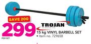 Trojan 15Kg Vinyl Barbell Set-Per Set