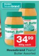 Housebrand Peanut Butter Assorted-800g Each
