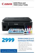 Canon Pixma G3400 (3-In-1) Continuous Ink Printer