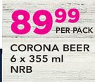 Corona Beer 6x355ml NRB-Per Pack