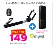 Muvit Bluetooth Selfie Stick Plus 2600Mah Power Bank