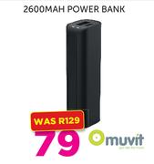 Muvit 2600 Mah Power Bank