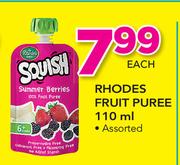 Rhodes Fruit Puree Assorted-110ml