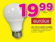 Eurolux 6W LED Classic Globes-Each