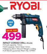 Ryobi Impact Corded Drill PD-650
