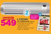 Logik A3 Laminator L300-A With Free 10 Pack Laminating Pouches