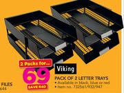 Viking Pack Of 2 Letter Trays-For 2 Packs