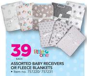 Little One Assorted Baby Receivers Or Fleece Blankets-Each