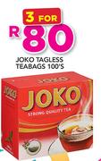 Joko Tagless Teabags 100's Pack-For 3