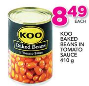 Koo Baked Beans In Tomato Sauce-410g
