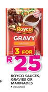 Royco Sauces, Gravies Or Marinades Assorted-For 3